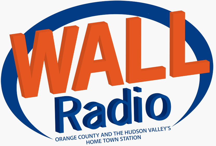 WALL Radio logo with bold orange 'WALL' over blue 'Radio' text inside a blue oval.